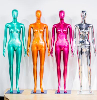 China Inflatable Plastic Mannequins For Sale Female Colorful Mannequin Glossy Female Mannequin for sale