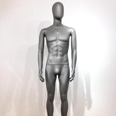 China Plastic Mannequin Men Egg Head Mock Gray Male Body Abstract Size Plus Full Matte For Clothes Display for sale