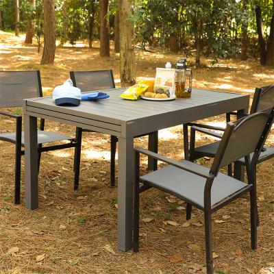 China (Other) Gray Aluminum Lightweight Sturdy Outdoor Adjustable Professional Table for Garden Backyard for sale