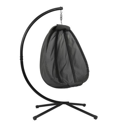 China Modern High Quality Comfortable Iron Cloth Hanging Swing Chair for sale