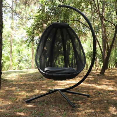 China Modern Custom Iron Fabric Outdoor Hanging Chair Swing for sale