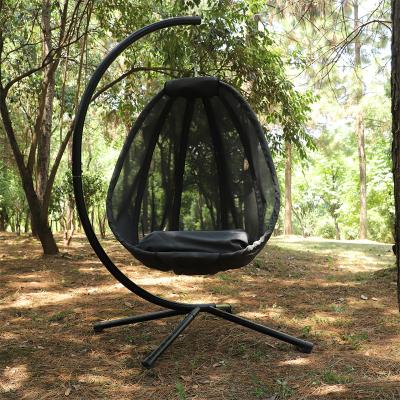 China Modern Cheap Outdoor Metal Fabric Iron Metal Garden Patio Hanging Chair Swing for sale