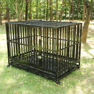 China Breathable Anti-rust Strong Metal Folding Pet Cage Large Capacity Single Door for sale