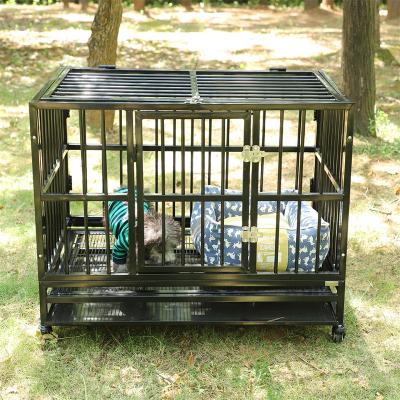 China Breathable Custom Easy To Assemble Rustproof Iron Cat Crate Pet Cage With Tray for sale