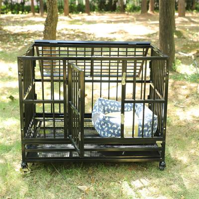 China Breathable Breathable Single Door Metal Round Pipe Dog Pet Cage For Sale for sale