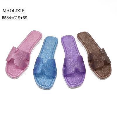 China CUSHIONING Wholesale Shoes PVC Home Ladies Slipper Slide Sandals Colorful 2020 Custom for sale