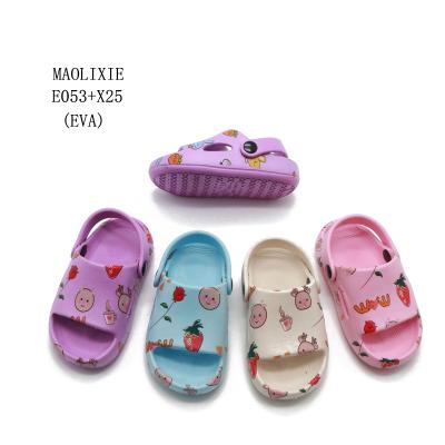 China Baby Comfort Beauty Shoes Waterproof Cute Printing Slippers Children's Slide Slippers Sandals for sale