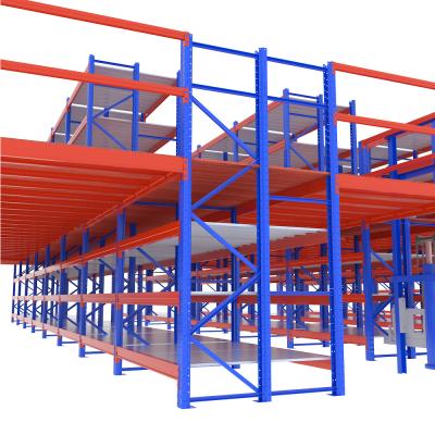 China Corrosion Protection HongLong Warehouse Storage Mezzanine Shelving and Mezzanine Floor Warehouse Mezzanine Floor Rack Shelf for sale