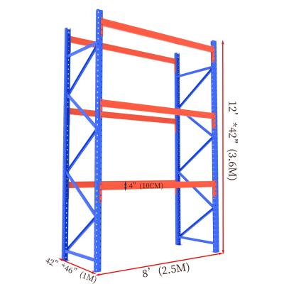 China Custom Corrosion Protection Heavy Duty Rack Warehouse Beam Storage Pallet Storage Pallet Steel Industrial Rack for sale