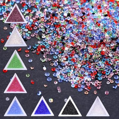 China Flatback Colored Glass Stones For Fashion 3D Crystal Manicure Rhinestone Nail Stone Decoration for sale