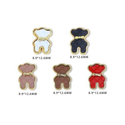 China Nail Beauty Products FREE SHIPPING New Design Colorful Manicure DIY Nail Cute Bear Nail Art Decorations Art Tips Metal Bow Tie for sale