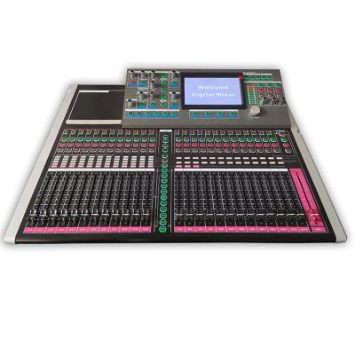 China DJ DSP Digital 24 Channel Professional Sound Mixer METAL Portable Live Audio Console Video Church Wedding Sound Equipment for sale