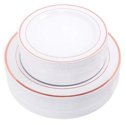 China Wholesale Customized Disposable Pigmented Disposable Plastic Round Lunch Dish for sale