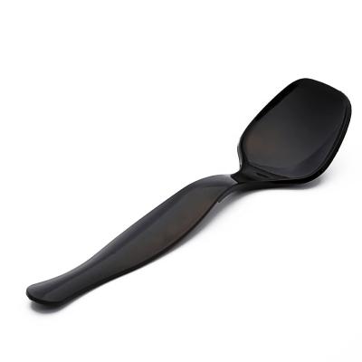 China Disposable Silver Plastic Plastic PS Soup Spoon for sale