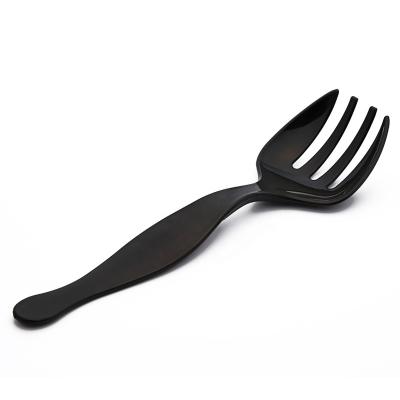 China Disposable Black Plastic Plastic PS Fork for sale