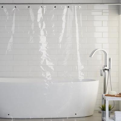 China Sustainable Economic Lightweight Clear Shower Curtain With Liner for sale