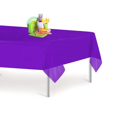 China Oilproof Heavy Duty Vinyl Tablecloth For Sustainable Party Plastic Table Cover for sale