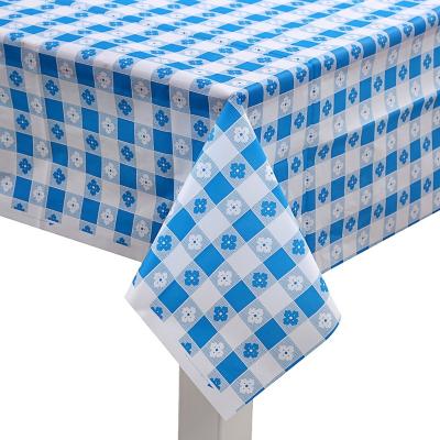 China PEVA+ Disposable Plastic Flannel Table Cover Printed Part for sale