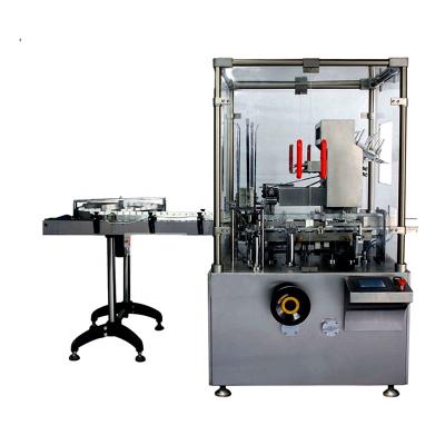 China Full Automatic Beverage Cheese Cartoner Beverage, Commodity, Food, Medical Push Product Into Carton And Sealing Carton for sale