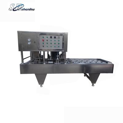 China Aluminum Beverage Shenhu Tray Sealing Machine (for all kinds of shape) for sale