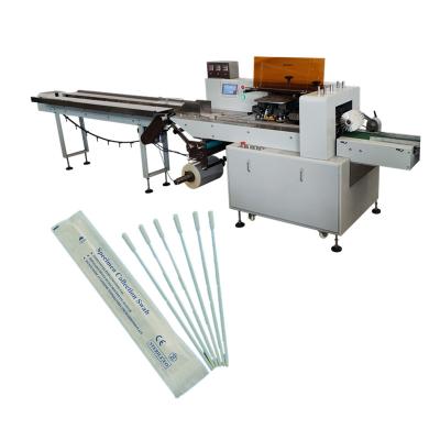 China Chemical Full Automatic Alcohol Swab Packing Machine 4 Side Sealing Nasal Swab Packing Machine for sale