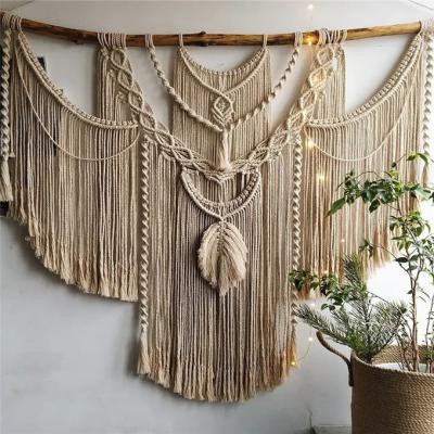 China Boho Bohemian Decorative Wall Hanging Macrame W1480 Handmade Wall Decor Custom for sale