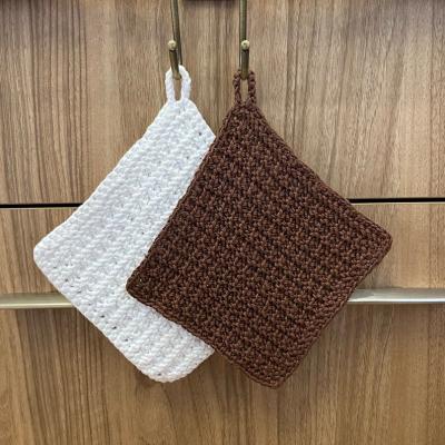 China Y-F Eco Sustainable Gift Knit Washcloth Dishcloth Knitted Cotton Fabric Hand Knitted Eco Dish Cloths for sale