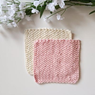 China Y-F Cotton Kitchen Towels Safe for Kids Hand Knit Fabrics Dishcloth Knitted Washcloth Dish Scrubber Set for sale