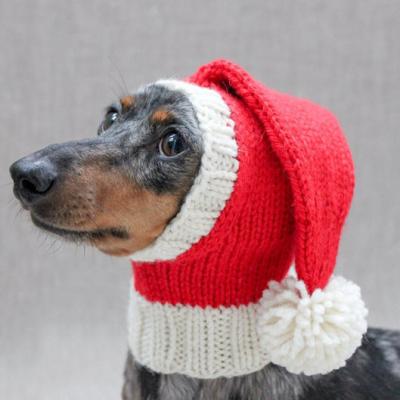 China Y-Z Dog Viable Santa Christmas Holiday Dog Hat Santa Dog Hat Clothes Dachshund Clothes Gifts Pets for sale