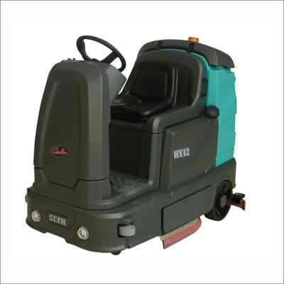 China Hotels 135L 17 inch*2 brush  floor scrubber/sweeper machine ride on floor scrubber heavy duty for sale