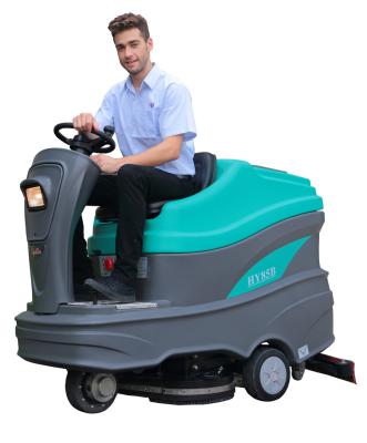 China Hotels macho e guangzhou 130L commercial industrial ride on heavy duty floor scrubber machine for sale