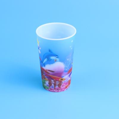 China Sustainable New Arrival Custom Logo Printing BPA Free Lenticular Reusable Plastic 3D Kids Drink Cups for sale