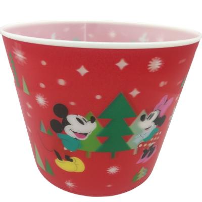 China 3D Lenticular Printing Popcorn Buckets Custom Logo Environmentally Friendly Material 3D Plastic Buckets for sale