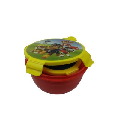 China Top Quality Hot Selling Freshness Keeping Round Shape Plastic Bento Lunch Boxes For Kids for sale