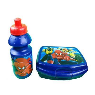 China Kids BPA Free Kids Plastic Lunch Box Set With Sipper Bottle for sale