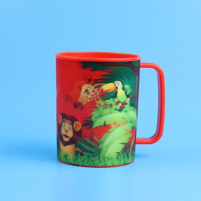 China Kids Casual Food Safe Classic Plastic Coffee Cup Customized 3D Lenticular Plastic Cup For Kids for sale