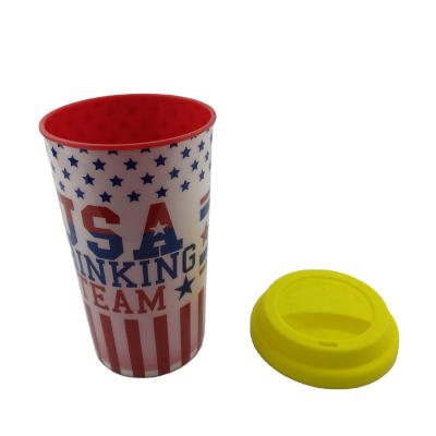 China Factory Sale Children's Free Bpa PP Plastic Drinking Cup Single Wall Coffee Mug With Lid for sale