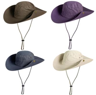 China Eco-friendly Wholesale Fork Buttons Wide Brim Fishing Hats Blanket Summer Newest Straps Blanket Hats for sale