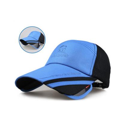 China breathable & Retractable Versenkbare UV Baseball Cap Headband Mirror Mesh Embroidery Summer Sunscreen Unisex UV Protective Wholesale Waterproof for sale