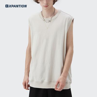 China 100% Cotton Fashion 200gsm Summer EXP Anti-pilling Running Tank Top O Neck High Quality Sleeveless Basic Single Sports for sale