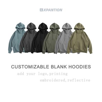 China Anti-wrinkle EXP Foshan fabric manufacturer high quality fleece logo pullover hoodies custom sweatshirt for sale