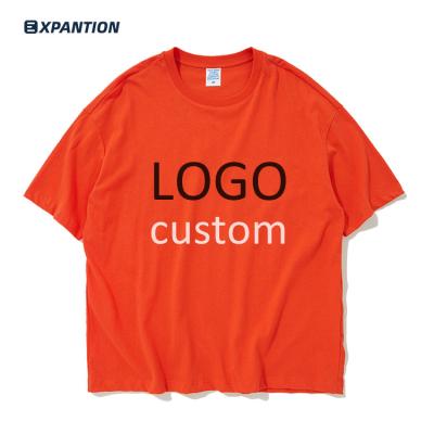 China Anti-Wrinkle EXP Accept Custom Wholesale High Quality Blank O-Neck Logo Oversized 100% Cotton T-Shirts for sale