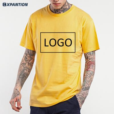 China OEM Good Quality Custom Logo Sleeve Summer EXP 19 Colors Anti-Wrinkle Short Loose Cotton Men's T-shirt for sale