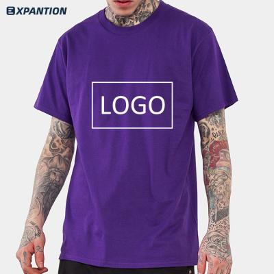 China Wholesale Custom Ship 19 Colors Advertising Women's Wholesale Anti-Wrinkle EXP Factory Drop Logo Cotton Purple T-Shirts for sale