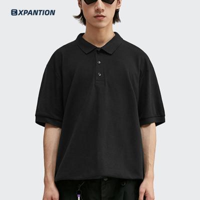 China 200gsm Golf Sport Anti-pilling EXP Short Sleeve Loose Casual Outdoor Rise Polo Shirt Unisex Simple Short T-Shirt for sale