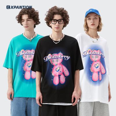 China Premium Quality Streetwear Drop EXP Drop EXP Anime Cartoon Anime Hip Hops Reflective Printing T-shirts Off Shoulder for sale