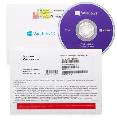 Chine Facile utilisant la langue multi de Windows 10 de pro d'OEM Dvd 32 bit original du bit 64 à vendre