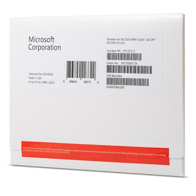 China 64 Bit Windows Server 2016 Editions , Microsoft Server 2016 R2 Standard / Datacenter for sale