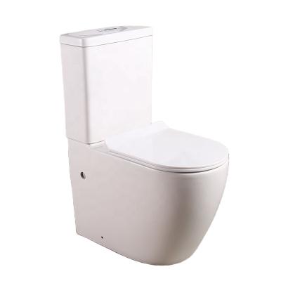 China Double Square Modern Sanitary Ware Dual-Flow Ware Wc Toilet Two Piece Portable Western Toilet Bowl for sale