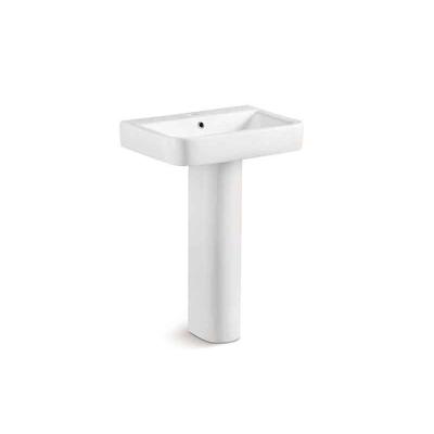 China Easy clean made of porcelain pedestal washbasin prices ceramic hand wash pedestal washbasin for sale